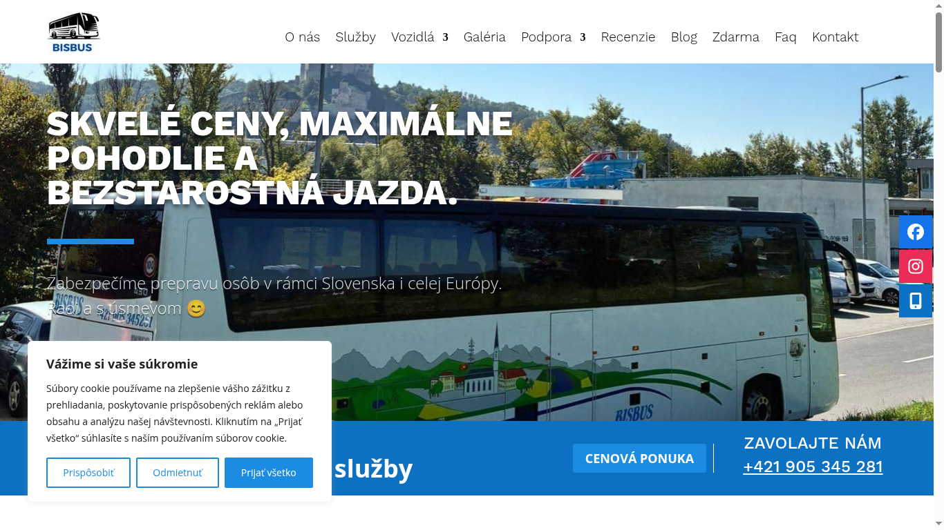 Náhľad webu BISBUS