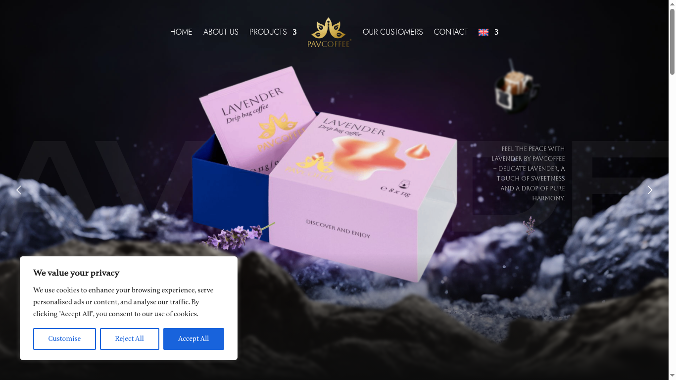 Náhľad webu Pavcoffee